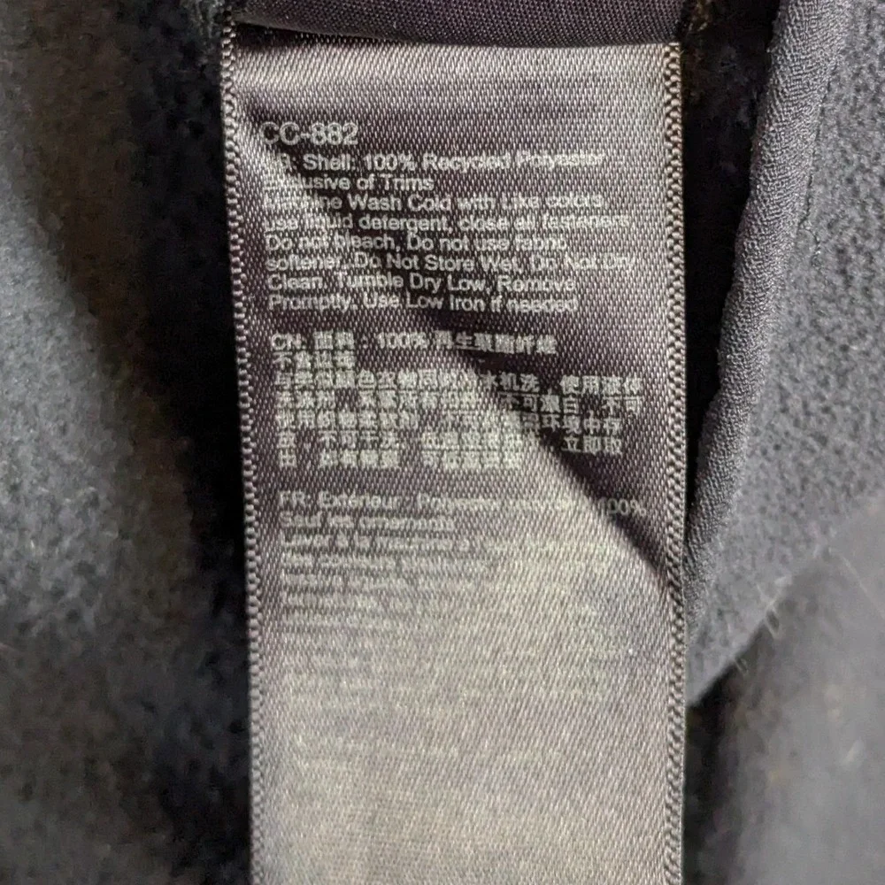 Marmot Mens Full Zip Fleece Jacket Charcoal Gray Recycled Polyester Medium